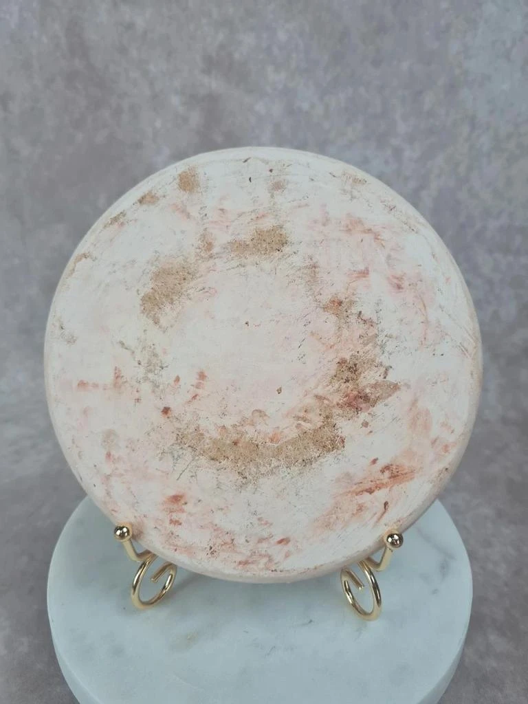 Oude decoratieve terracotta schotel met bruine stippen 🪵🍂 – photo 4